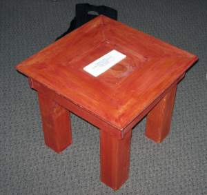 table, Stephen. Fence post & 4x4. $2.40